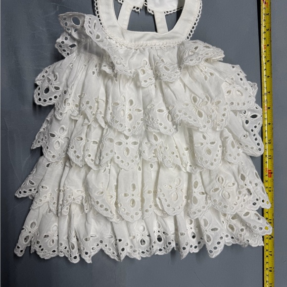Baby Sara White Tiered Eyelet Lace Ruffle Dress - 2T NWT - Picture 5 of 6